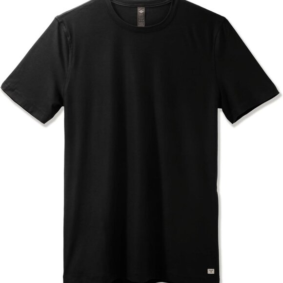 Slim Fit Aero Tee for Tall Men - Black Lightweight Athleisure - Picture 4 of 8